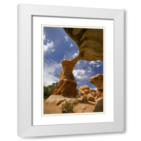 UT, Escalante Grand Staircase NM, Devils Garden White Modern Wood Framed Art Print with Double Matting by Paulson, Don