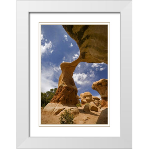 UT, Escalante Grand Staircase NM, Devils Garden White Modern Wood Framed Art Print with Double Matting by Paulson, Don