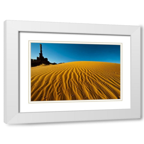 Utah, Monument Valley Totem Pole formations White Modern Wood Framed Art Print with Double Matting by Rotenberg, Nancy