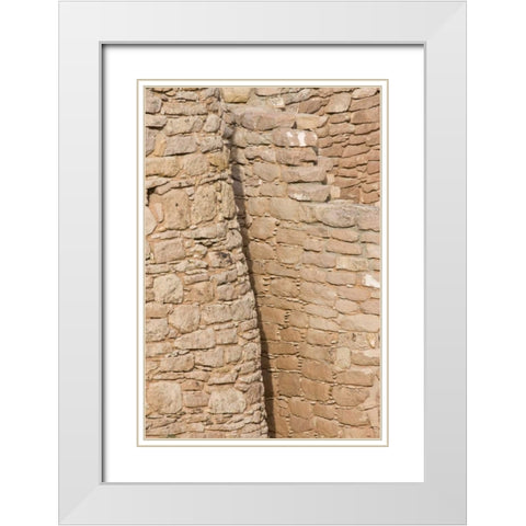 UT, Little Ruin Canyon Hovenweeps Twin Towers White Modern Wood Framed Art Print with Double Matting by Grall, Don