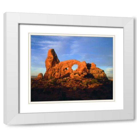 USA, Utah, Arches NP Arches at sunset White Modern Wood Framed Art Print with Double Matting by Talbot Frank, Christopher