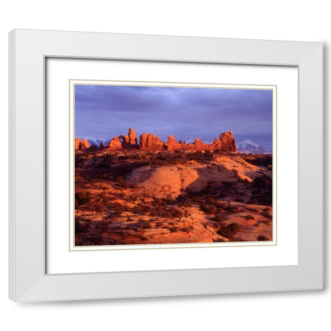 USA, Utah Arches NP Arches at sunset White Modern Wood Framed Art Print with Double Matting by Talbot Frank, Christopher