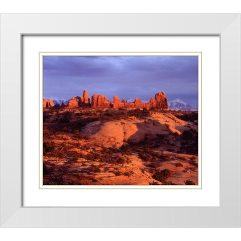 USA, Utah Arches NP Arches at sunset White Modern Wood Framed Art Print with Double Matting by Talbot Frank, Christopher