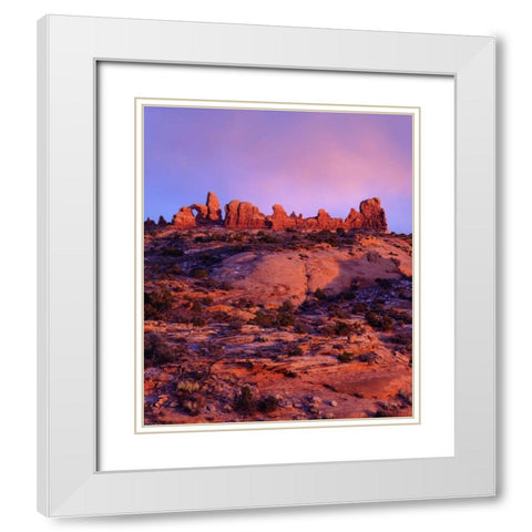 USA, Utah Arches NP Arches at sunset White Modern Wood Framed Art Print with Double Matting by Talbot Frank, Christopher