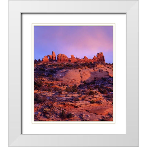 USA, Utah Arches NP Arches at sunset White Modern Wood Framed Art Print with Double Matting by Talbot Frank, Christopher