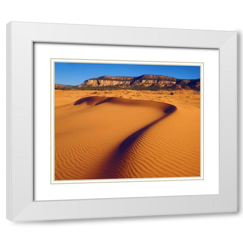 USA, Utah Coral Pink Sand Dunes at sunset White Modern Wood Framed Art Print with Double Matting by Talbot Frank, Christopher