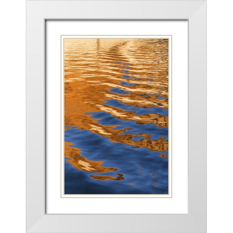 Utah, Glen Canyon Reflection in Lake Powell White Modern Wood Framed Art Print with Double Matting by Paulson, Don