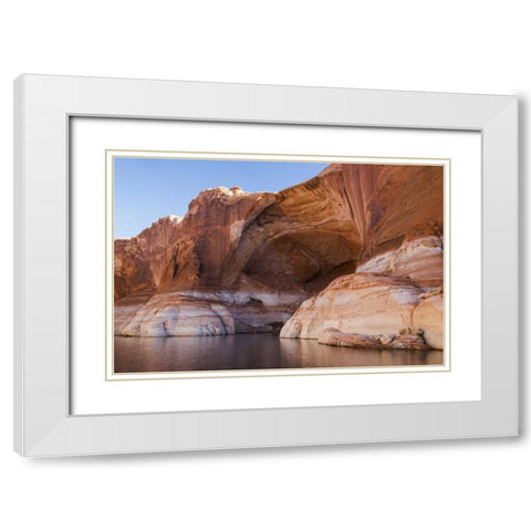 Utah, Glen Canyon Alcove in Fifty Mile Canyon White Modern Wood Framed Art Print with Double Matting by Paulson, Don