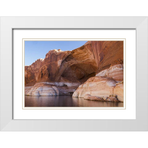 Utah, Glen Canyon Alcove in Fifty Mile Canyon White Modern Wood Framed Art Print with Double Matting by Paulson, Don