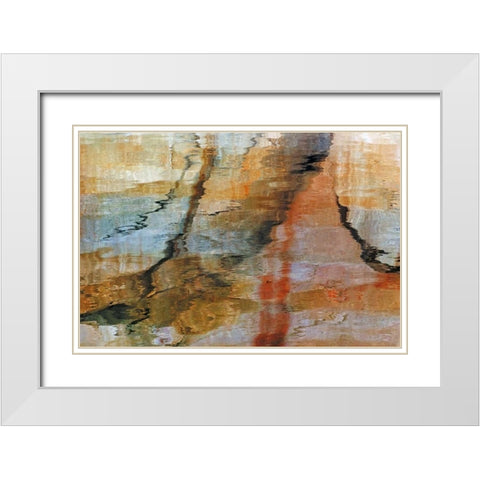 Utah, Glen Canyon NRA Reflection in Lake Powell White Modern Wood Framed Art Print with Double Matting by Paulson, Don