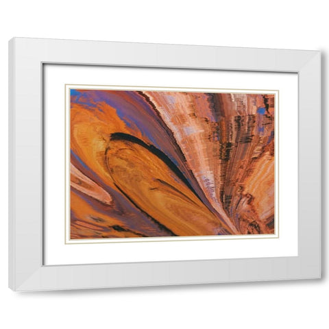 Utah, Glen Canyon Reflection in Lake Powell White Modern Wood Framed Art Print with Double Matting by Paulson, Don