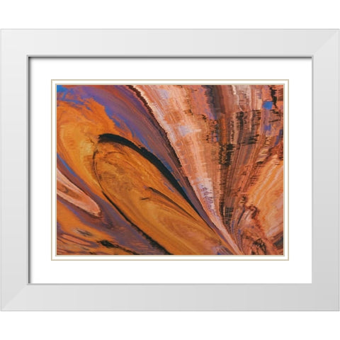 Utah, Glen Canyon Reflection in Lake Powell White Modern Wood Framed Art Print with Double Matting by Paulson, Don