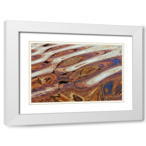 Utah, Glen Canyon Reflection in Lake Powell White Modern Wood Framed Art Print with Double Matting by Paulson, Don
