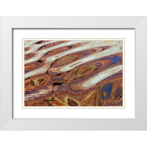 Utah, Glen Canyon Reflection in Lake Powell White Modern Wood Framed Art Print with Double Matting by Paulson, Don