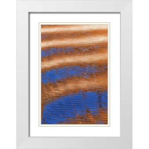 Utah, Glen Canyon Reflection in Lake Powell White Modern Wood Framed Art Print with Double Matting by Paulson, Don