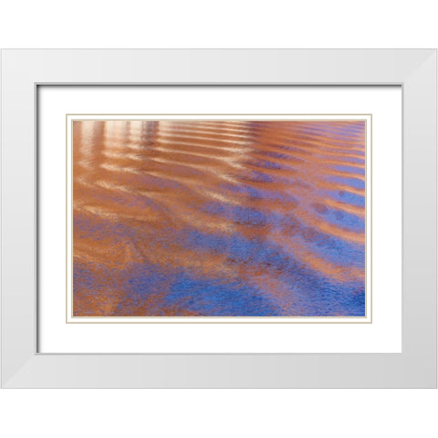 Utah, Glen Canyon Reflection in Lake Powell White Modern Wood Framed Art Print with Double Matting by Paulson, Don