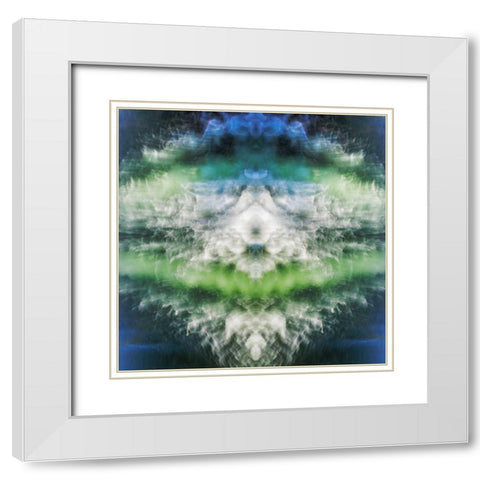 Utah, Glen Canyon Cliff reflects in Lake Powell White Modern Wood Framed Art Print with Double Matting by Paulson, Don