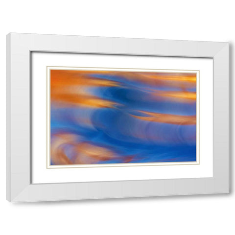 Utah, Glen Canyon Reflection in Lake Powell White Modern Wood Framed Art Print with Double Matting by Paulson, Don