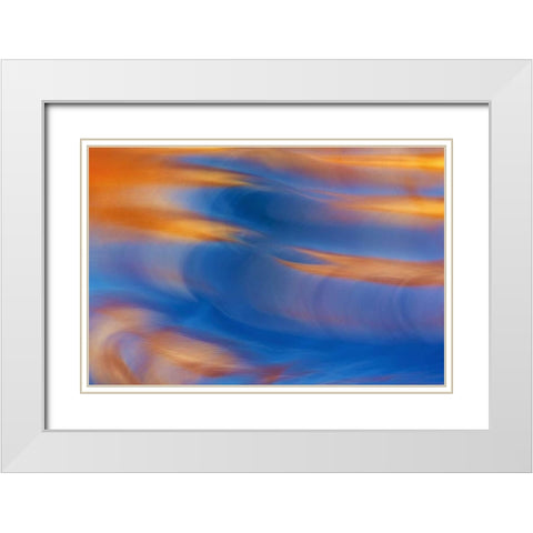 Utah, Glen Canyon Reflection in Lake Powell White Modern Wood Framed Art Print with Double Matting by Paulson, Don