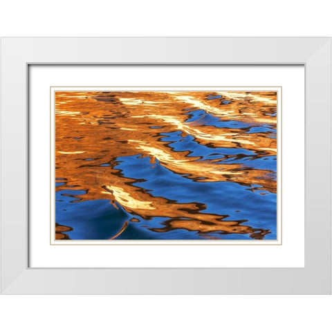 Utah, Glen Canyon Reflection in Lake Powell White Modern Wood Framed Art Print with Double Matting by Paulson, Don