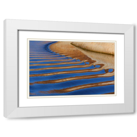 Utah, Glen Canyon Reflection in Lake Powell White Modern Wood Framed Art Print with Double Matting by Paulson, Don