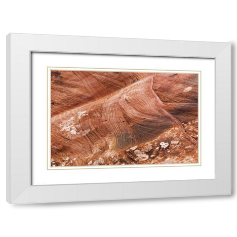 UT, Glen Canyon Patterns in rock formation White Modern Wood Framed Art Print with Double Matting by Paulson, Don
