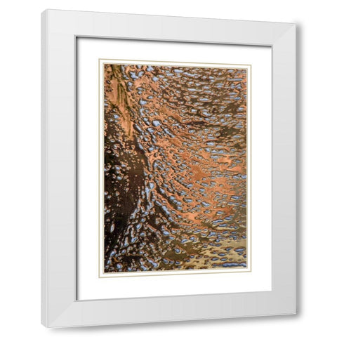 USA, Utah, Zion NP Water abstract White Modern Wood Framed Art Print with Double Matting by Bush, Marie