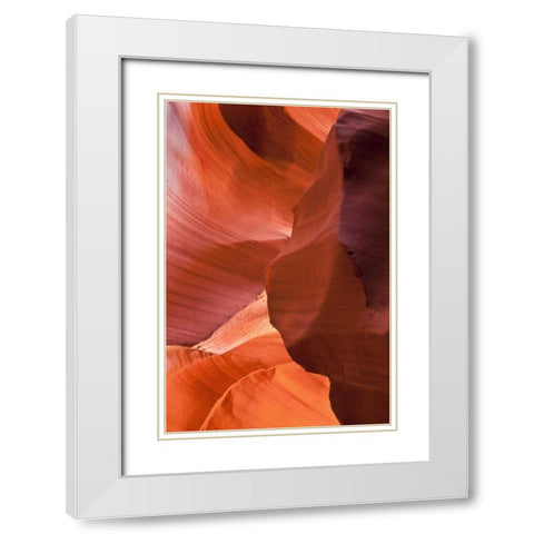 AZ, Sandstone formation in Antelope Canyon White Modern Wood Framed Art Print with Double Matting by Rotenberg, Nancy