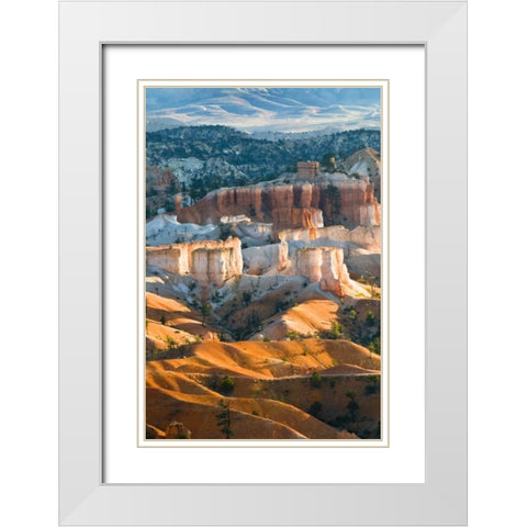 USA, Utah Hoodoo formations in Bryce Canyon NP White Modern Wood Framed Art Print with Double Matting by Rotenberg, Nancy