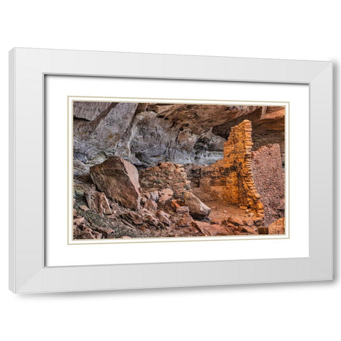 Little Westwater Ruin-Canyonlands National Park-Utah White Modern Wood Framed Art Print with Double Matting by Ford, John