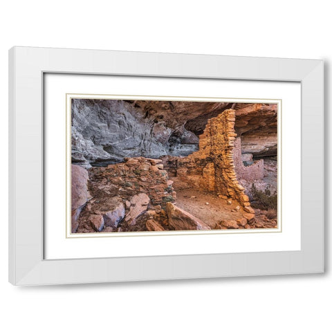Little Westwater Ruin-Canyonlands National Park-Utah White Modern Wood Framed Art Print with Double Matting by Ford, John