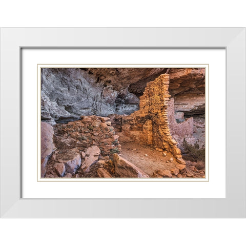 Little Westwater Ruin-Canyonlands National Park-Utah White Modern Wood Framed Art Print with Double Matting by Ford, John