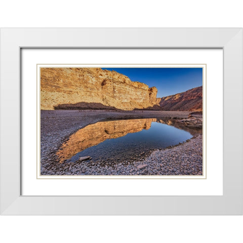 Pool-Colorado River-Moab-Utah White Modern Wood Framed Art Print with Double Matting by Ford, John