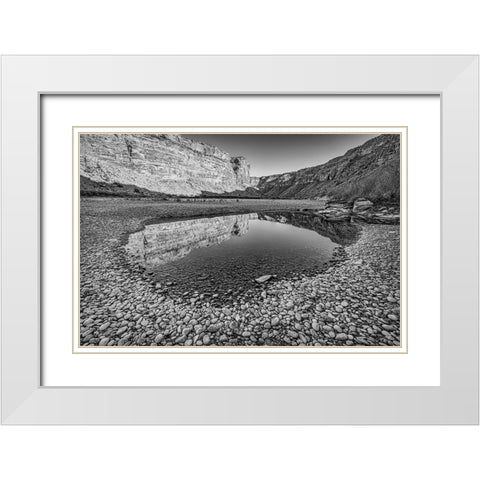 Pool-Colorado River-Moab-Utah White Modern Wood Framed Art Print with Double Matting by Ford, John