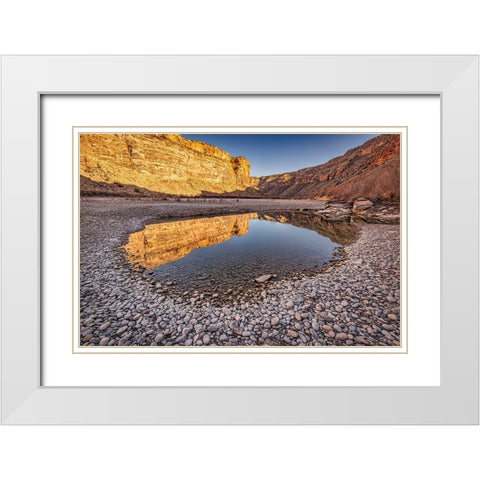 Pool-Colorado River-Moab-Utah White Modern Wood Framed Art Print with Double Matting by Ford, John