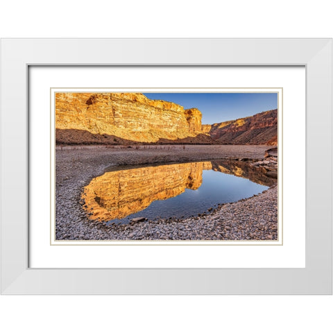 Pool-Colorado River-Moab-Utah White Modern Wood Framed Art Print with Double Matting by Ford, John
