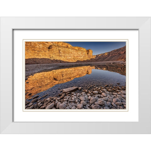 Pool-Colorado River-Moab-Utah White Modern Wood Framed Art Print with Double Matting by Ford, John