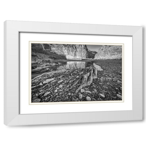 Pool-Colorado River-Moab-Utah White Modern Wood Framed Art Print with Double Matting by Ford, John