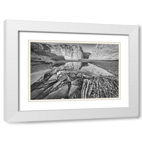 Pool-Colorado River-Moab-Utah White Modern Wood Framed Art Print with Double Matting by Ford, John