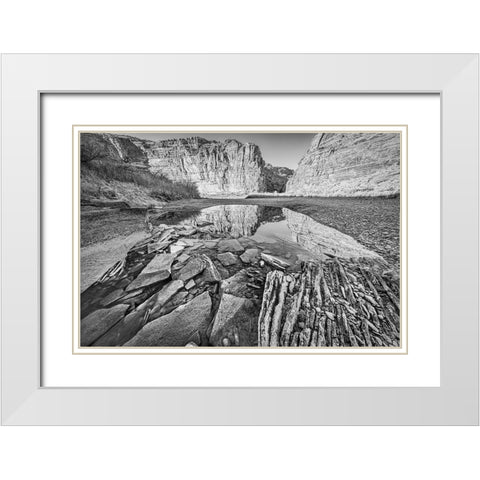 Pool-Colorado River-Moab-Utah White Modern Wood Framed Art Print with Double Matting by Ford, John
