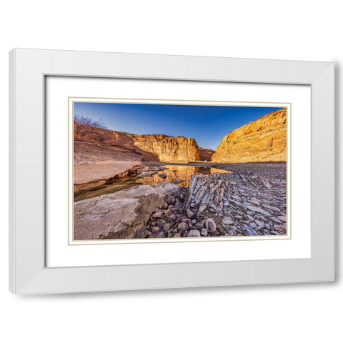 Pool-Colorado River-Moab-Utah White Modern Wood Framed Art Print with Double Matting by Ford, John