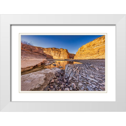 Pool-Colorado River-Moab-Utah White Modern Wood Framed Art Print with Double Matting by Ford, John