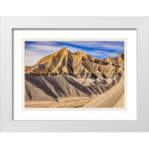 Bentonite Hills-Capitol Reef-Utah White Modern Wood Framed Art Print with Double Matting by Ford, John