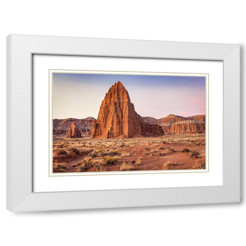 Temple of the Sun-Capitol Reef-Utah White Modern Wood Framed Art Print with Double Matting by Ford, John