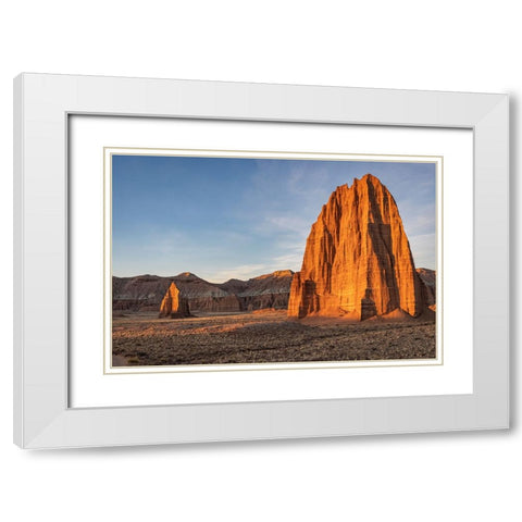 Temple of the Sun-Capitol Reef-Utah White Modern Wood Framed Art Print with Double Matting by Ford, John
