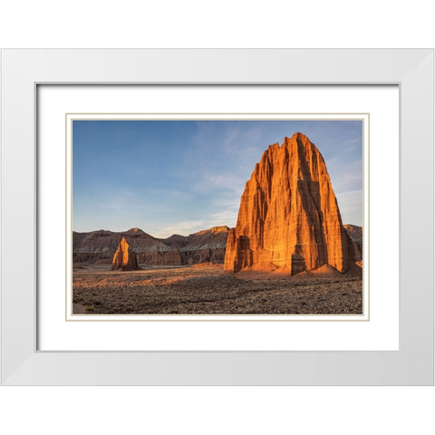 Temple of the Sun-Capitol Reef-Utah White Modern Wood Framed Art Print with Double Matting by Ford, John