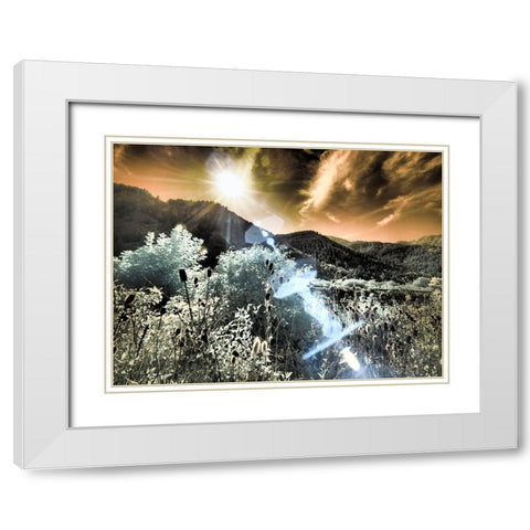 USA-Utah-Infrared of the Logan Pass area with sunrays White Modern Wood Framed Art Print with Double Matting by Eggers, Terry