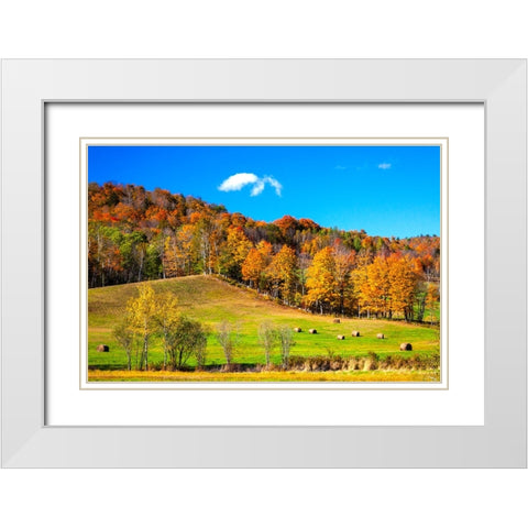 USA-New England-Vermont White Modern Wood Framed Art Print with Double Matting by Gulin, Sylvia