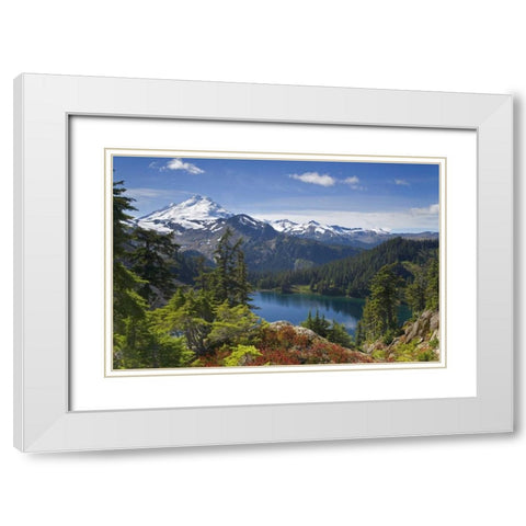 WA, Mt Baker Wilderness, Iceberg Lake White Modern Wood Framed Art Print with Double Matting by Paulson, Don
