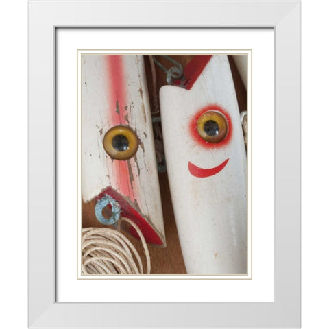 Washington, Seabeck Vintage fishing lures White Modern Wood Framed Art Print with Double Matting by Paulson, Don